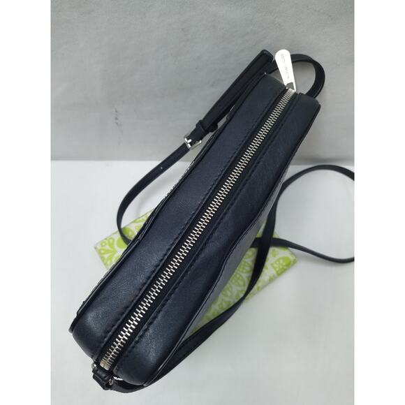 Michael Kors Jet Set Travel Black Leather Diamond Grommet Crossbody Bag - Picture 8 of 16